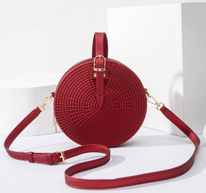 Woven Round Crossbody Bag