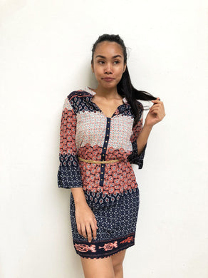 Printed Bohemian Shift Dress (BACKORDER)
