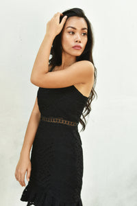 Hollow-Cut Fish-tail Dress [Premium]