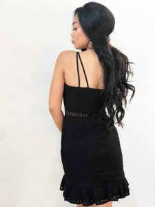 Hollow-Cut Fish-tail Dress [Premium]