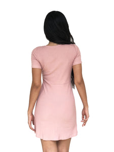 Buttoned Basic Knitted Dress [BACKORDER]