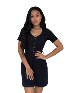 Buttoned Basic Knitted Dress [BACKORDER]