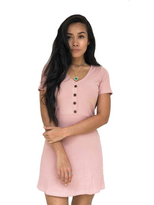 Buttoned Basic Knitted Dress [BACKORDER]