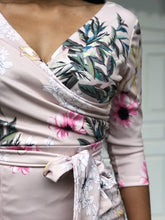 Floral Waist-Tie Slit Midi