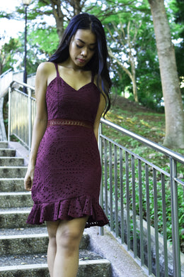 Hollow-Cut Fish-tail Dress [Premium]