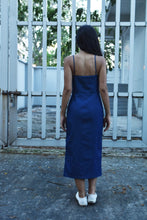 Buttoned Denim Shift Midi