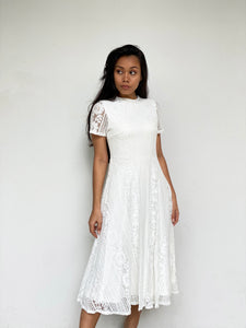 Lace Midi Swing Dress