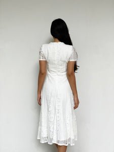 Lace Midi Swing Dress