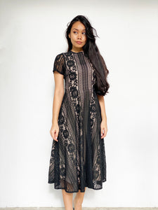 Lace Midi Swing Dress