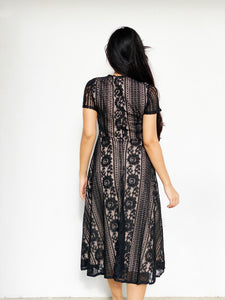 Lace Midi Swing Dress