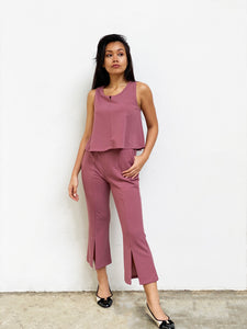 Sleeveless Two-Piece Suit