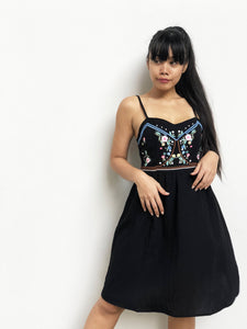 Embroidered Babydoll Sphag dress