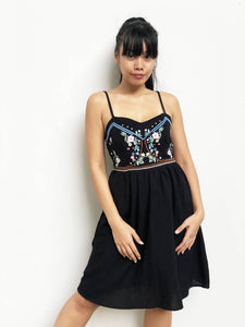 Embroidered Babydoll Sphag dress
