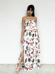 Lace Panelled Floral Maxi
