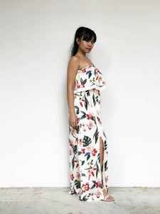 Lace Panelled Floral Maxi