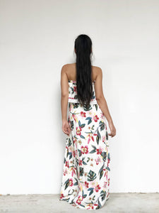 Lace Panelled Floral Maxi