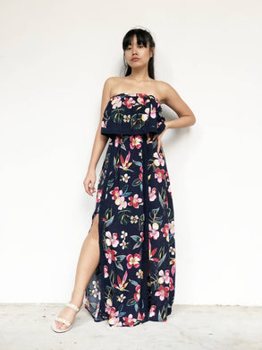 Lace Panelled Floral Maxi
