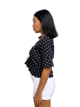 Ruched Polka Dot Top