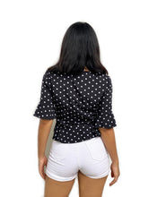 Ruched Polka Dot Top