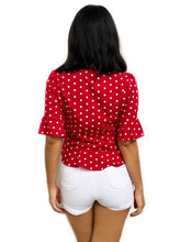 Ruched Polka Dot Top