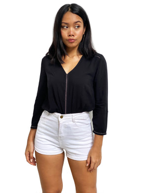Sequin-Pannelled Chiffon Top