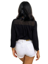 Sequin-Pannelled Chiffon Top