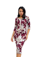 Knitted Floral Printed Midi