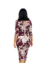 Knitted Floral Printed Midi