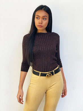 Shimmery Knitted Silk Top [BACKORDER]