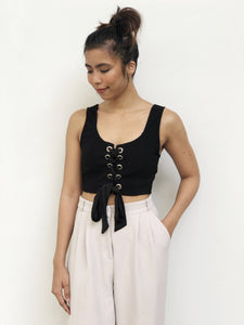 Lace-up Cropped Tank