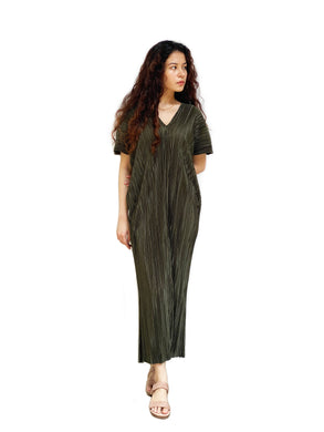Pleated Kaftan Midi [BACKORDER]
