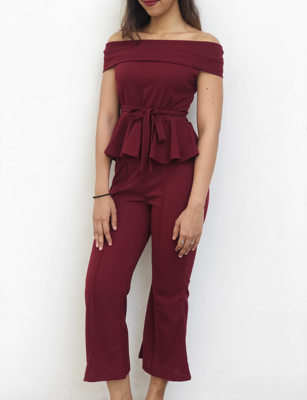 Two-Piece Peplum Jumpsuit