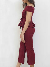 Two-Piece Peplum Jumpsuit