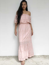 Eyelet Lace Off-Shoulder Maxi Dress
