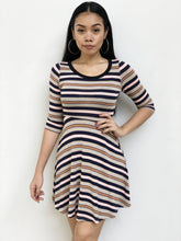 Striped Knitted Skater Dress