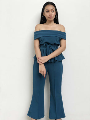 Two-Piece Peplum Jumpsuit