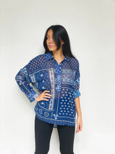 Oversized-Shoulder Patchwork Top