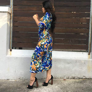 Floral Maxi/Midi Wrap Dress