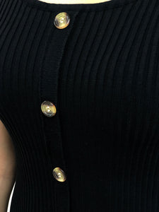 Basic Knitted Buttoned Dress [BACKORDER]