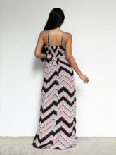 Geometric Print Side-Cutout Maxi