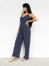 Pinstripe Navy Jumpsuit