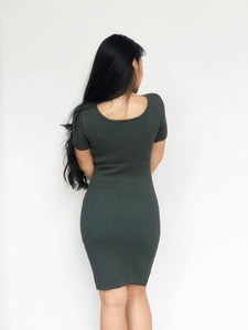 Basic Knitted Buttoned Dress [BACKORDER]