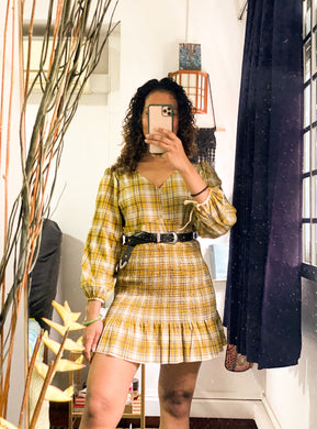 Gingham Print Mini Dress