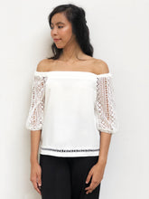 Crochet Sleeved Off Shoulder Blouse