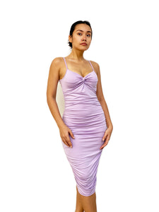 Knotted Ruched Midi Dress [BACKORDER]