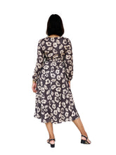 Floral Waist-Tie Midi