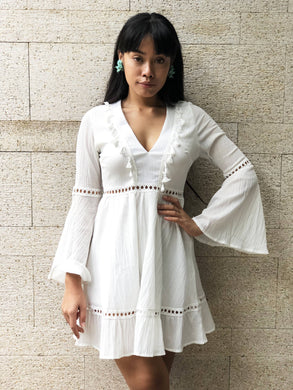 Hollow-Cut Tassels Dress [Premium] [BACKORDER]