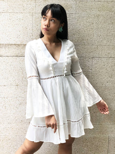 Hollow-Cut Tassels Dress [Premium] [BACKORDER]