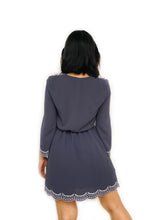 Scallop Bordered A-Line Dress