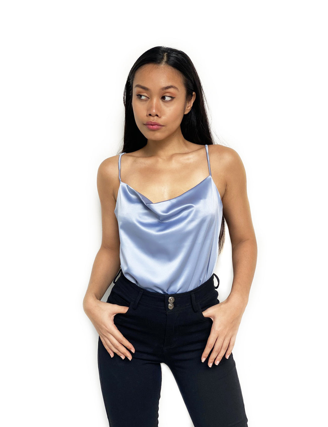 Cowl Satin Top
